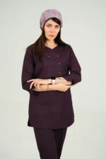 اسکراب پزشکی زنانه رنگ بادمجونی