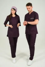 اسکراب پزشکی زنانه مردانه رنگ بادمجونی