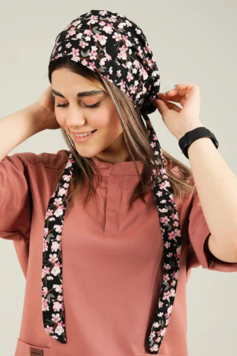 photo-output (60) کلاه پزشکی بند بلند کراواتی گل گلی