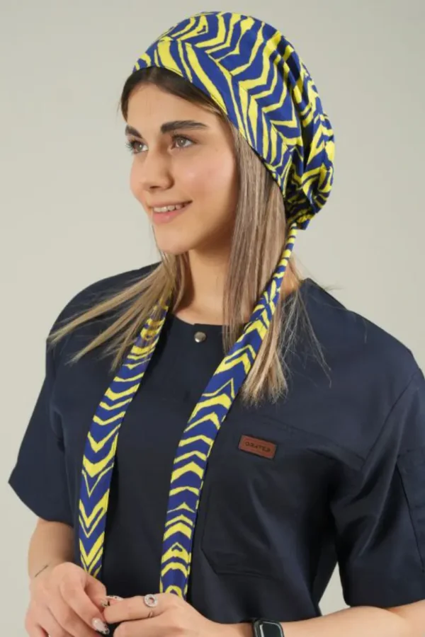 کلاه جراحی بند بلند زرد ابی