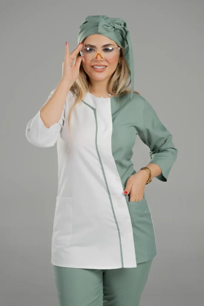 اسکراب پزشکی زنانه رنگ سبز سدری