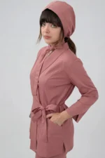 اسکراب پزشکی زنانه آرشال پارچه لاکرا سبک و خنک کالباسی