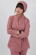 اسکراب پزشکی زنانه آرشال پارچه لاکرا سبک و خنک کالباسی - تصویر 3